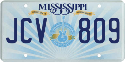 MS license plate JCV809