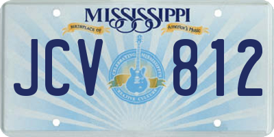 MS license plate JCV812