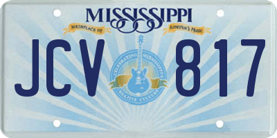 MS license plate JCV817