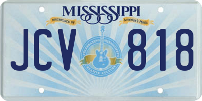 MS license plate JCV818