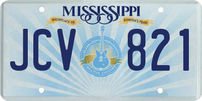 MS license plate JCV821