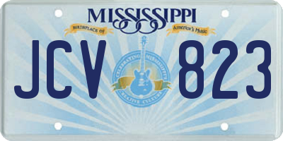 MS license plate JCV823