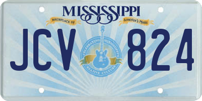 MS license plate JCV824