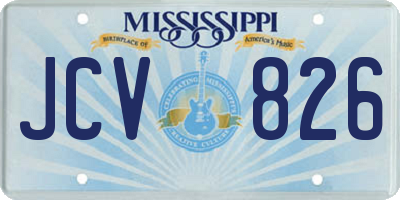 MS license plate JCV826