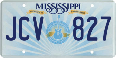 MS license plate JCV827
