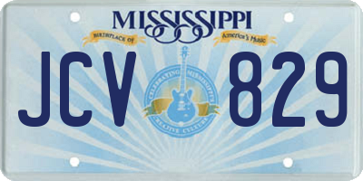 MS license plate JCV829