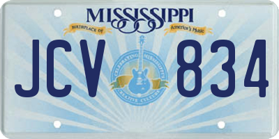 MS license plate JCV834