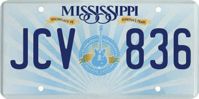 MS license plate JCV836