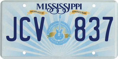 MS license plate JCV837