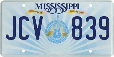 MS license plate JCV839