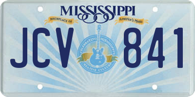 MS license plate JCV841
