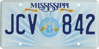 MS license plate JCV842