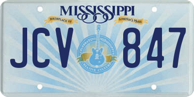 MS license plate JCV847
