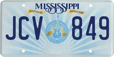 MS license plate JCV849