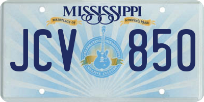 MS license plate JCV850