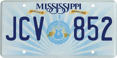 MS license plate JCV852