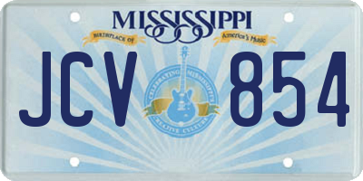 MS license plate JCV854