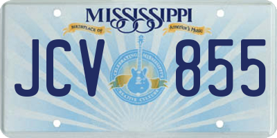 MS license plate JCV855