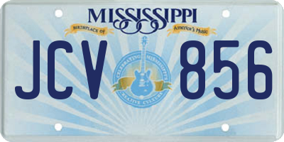 MS license plate JCV856