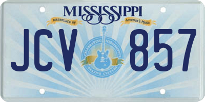 MS license plate JCV857