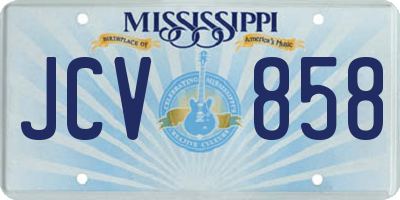 MS license plate JCV858