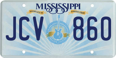 MS license plate JCV860