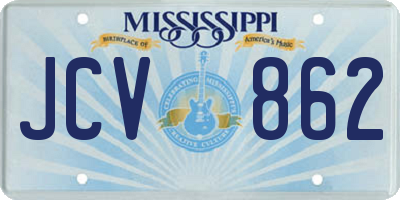 MS license plate JCV862