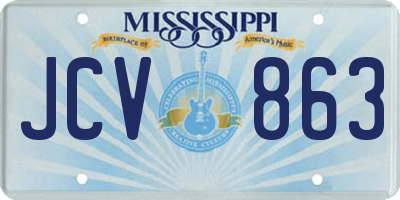 MS license plate JCV863
