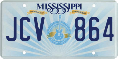 MS license plate JCV864