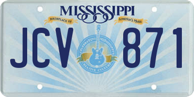 MS license plate JCV871