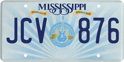 MS license plate JCV876