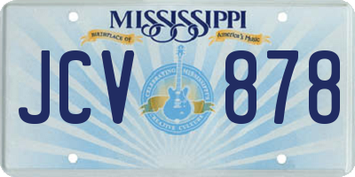 MS license plate JCV878