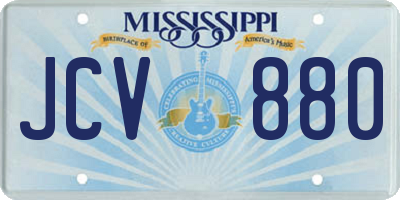 MS license plate JCV880