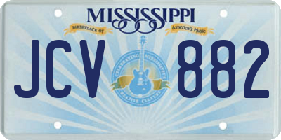 MS license plate JCV882