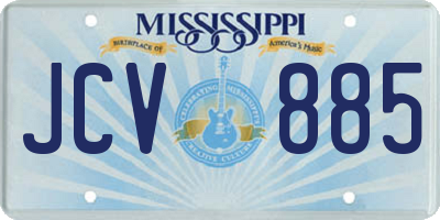 MS license plate JCV885