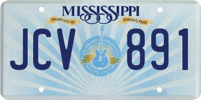 MS license plate JCV891