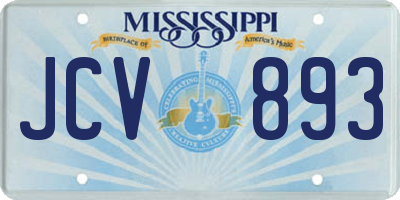 MS license plate JCV893