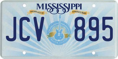 MS license plate JCV895