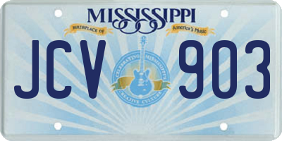 MS license plate JCV903