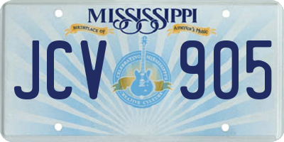 MS license plate JCV905