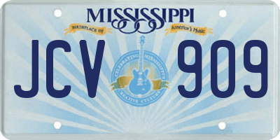 MS license plate JCV909