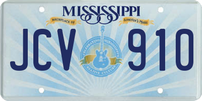 MS license plate JCV910