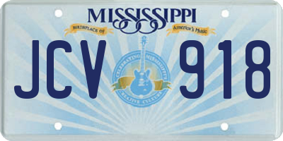 MS license plate JCV918