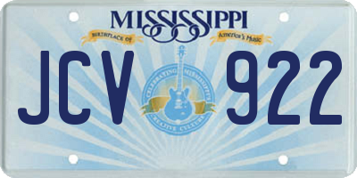 MS license plate JCV922