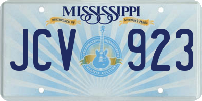 MS license plate JCV923