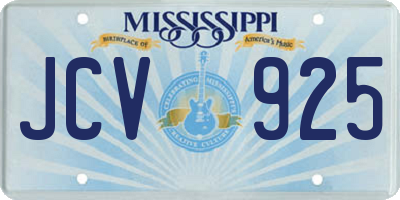MS license plate JCV925