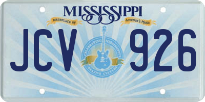MS license plate JCV926
