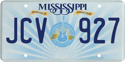 MS license plate JCV927