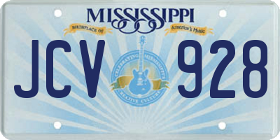 MS license plate JCV928
