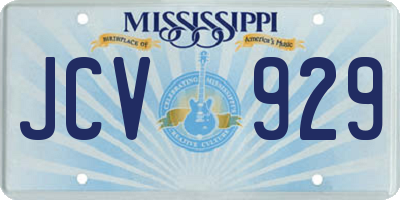 MS license plate JCV929